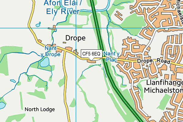 CF5 6EQ map - OS VectorMap District (Ordnance Survey)