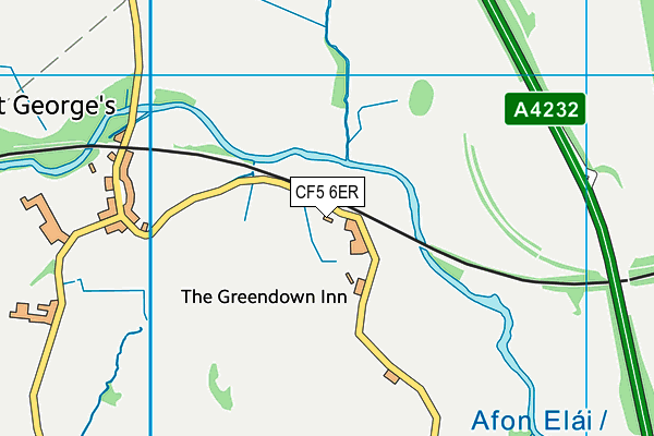 CF5 6ER map - OS VectorMap District (Ordnance Survey)