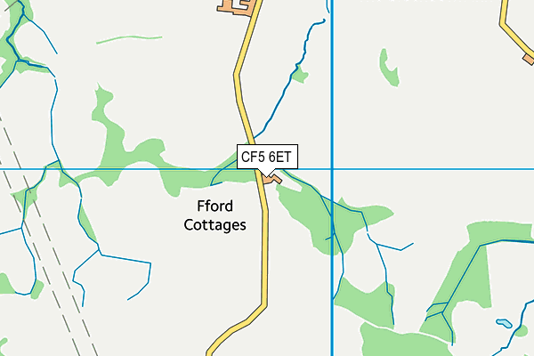 CF5 6ET map - OS VectorMap District (Ordnance Survey)