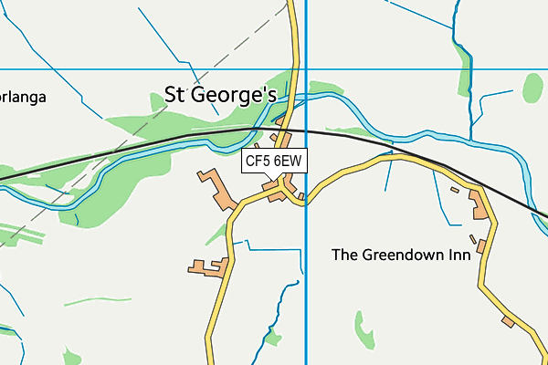 CF5 6EW map - OS VectorMap District (Ordnance Survey)