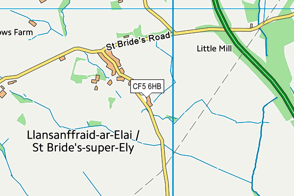 CF5 6HB map - OS VectorMap District (Ordnance Survey)