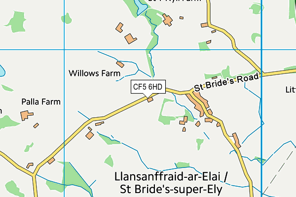 CF5 6HD map - OS VectorMap District (Ordnance Survey)