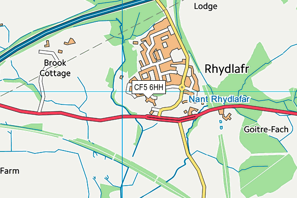 CF5 6HH map - OS VectorMap District (Ordnance Survey)