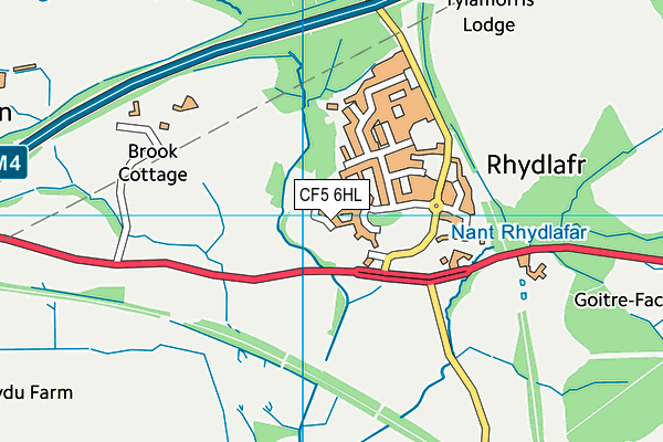 CF5 6HL map - OS VectorMap District (Ordnance Survey)