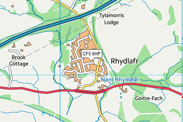 CF5 6HP map - OS VectorMap District (Ordnance Survey)