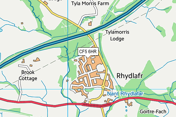 CF5 6HR map - OS VectorMap District (Ordnance Survey)