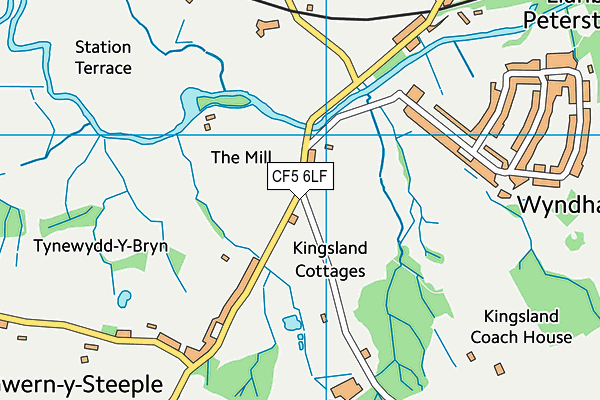 CF5 6LF map - OS VectorMap District (Ordnance Survey)