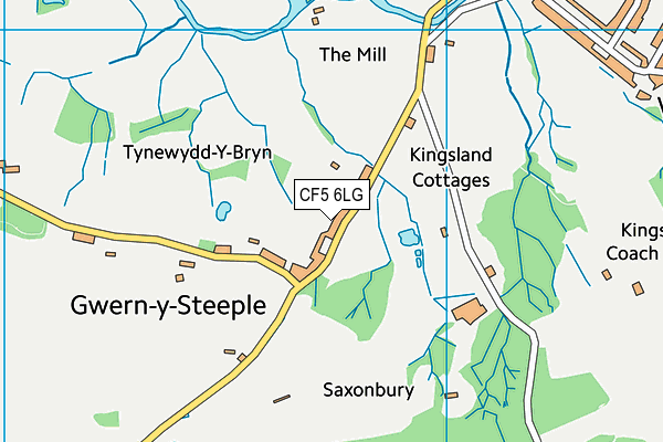 CF5 6LG map - OS VectorMap District (Ordnance Survey)