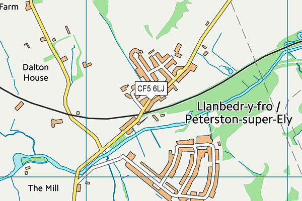 CF5 6LJ map - OS VectorMap District (Ordnance Survey)