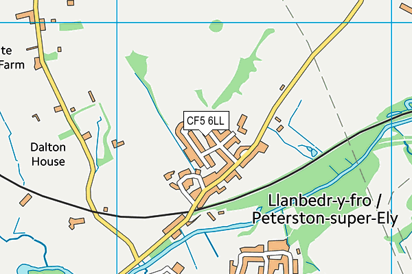 CF5 6LL map - OS VectorMap District (Ordnance Survey)