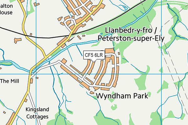 CF5 6LR map - OS VectorMap District (Ordnance Survey)