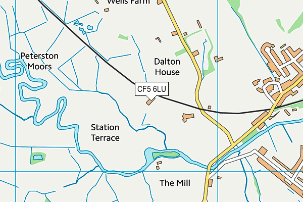 CF5 6LU map - OS VectorMap District (Ordnance Survey)