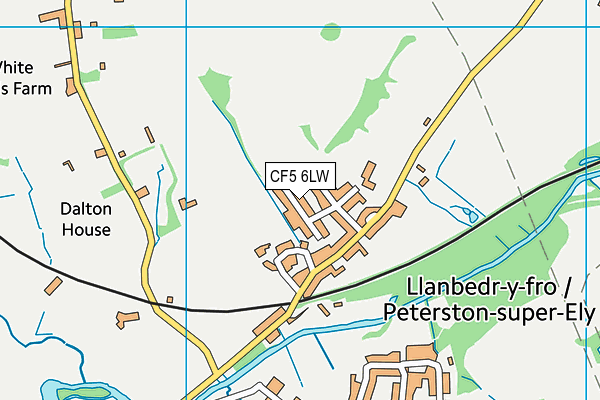 CF5 6LW map - OS VectorMap District (Ordnance Survey)