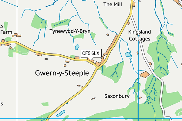 CF5 6LX map - OS VectorMap District (Ordnance Survey)