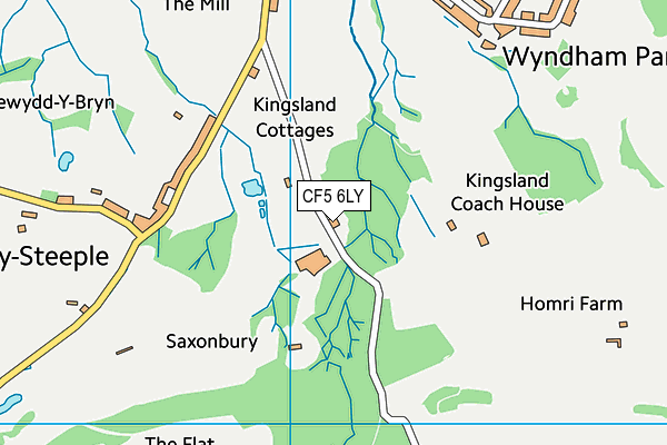 CF5 6LY map - OS VectorMap District (Ordnance Survey)