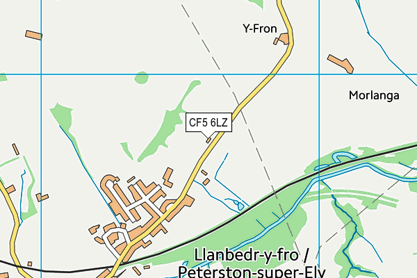 CF5 6LZ map - OS VectorMap District (Ordnance Survey)