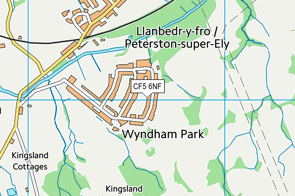 CF5 6NF map - OS VectorMap District (Ordnance Survey)