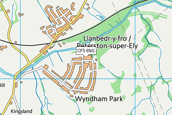 CF5 6NG map - OS VectorMap District (Ordnance Survey)