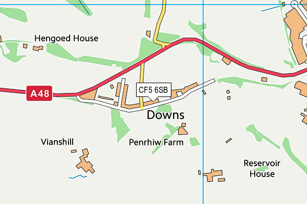 CF5 6SB map - OS VectorMap District (Ordnance Survey)