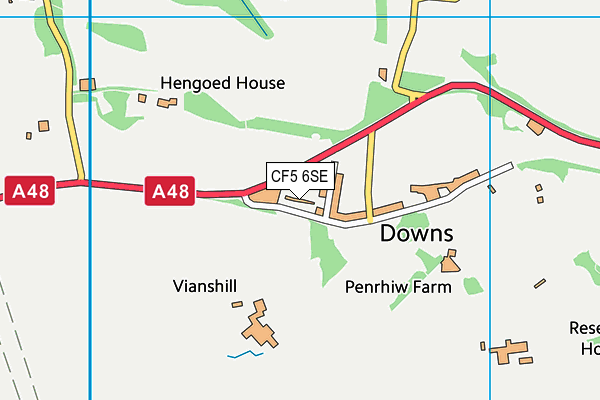 CF5 6SE map - OS VectorMap District (Ordnance Survey)