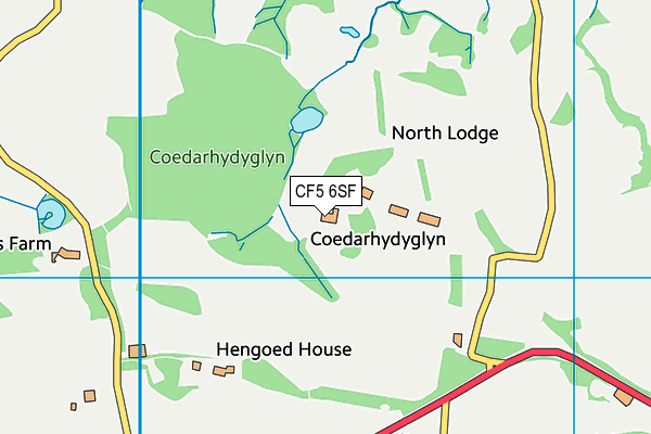 CF5 6SF map - OS VectorMap District (Ordnance Survey)