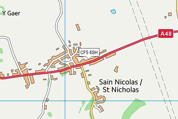 CF5 6SH map - OS VectorMap District (Ordnance Survey)