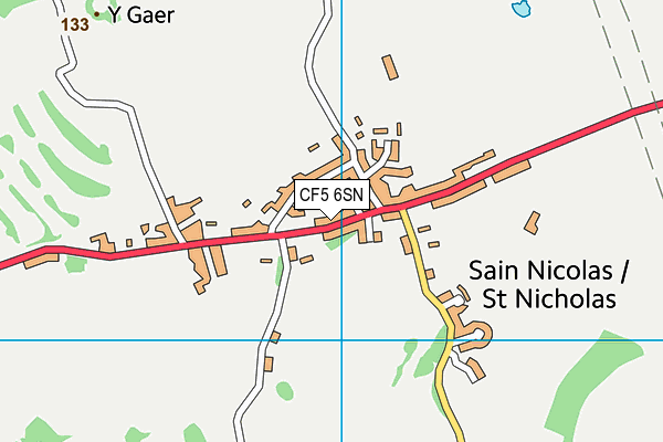 CF5 6SN map - OS VectorMap District (Ordnance Survey)