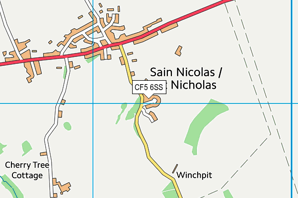 CF5 6SS map - OS VectorMap District (Ordnance Survey)