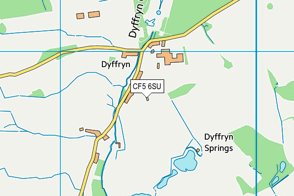 CF5 6SU map - OS VectorMap District (Ordnance Survey)