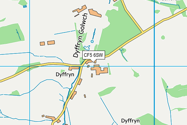 CF5 6SW map - OS VectorMap District (Ordnance Survey)