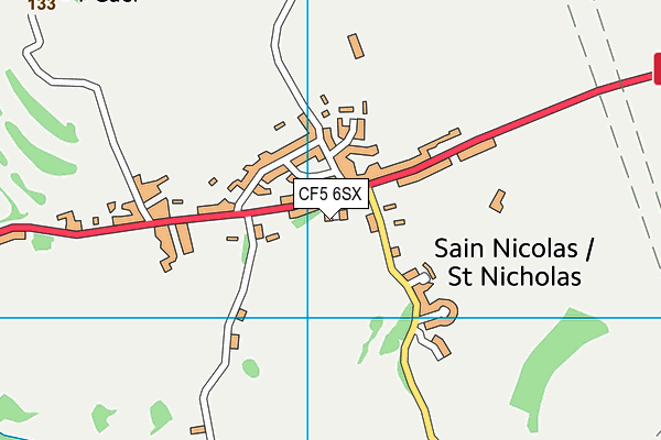 CF5 6SX map - OS VectorMap District (Ordnance Survey)