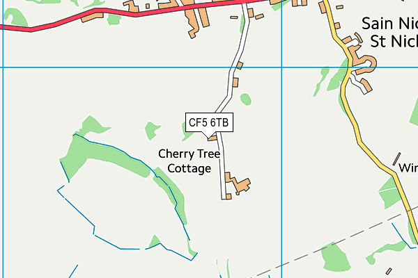 CF5 6TB map - OS VectorMap District (Ordnance Survey)