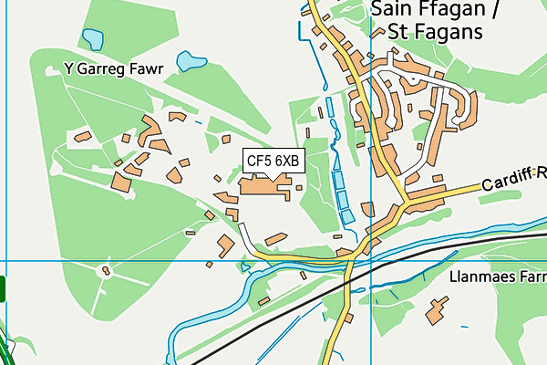 CF5 6XB map - OS VectorMap District (Ordnance Survey)