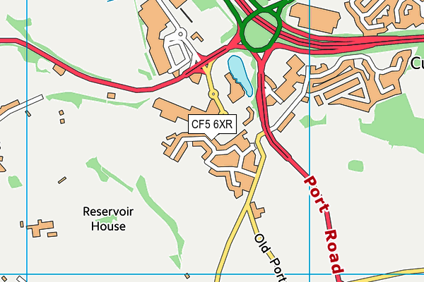 CF5 6XR map - OS VectorMap District (Ordnance Survey)