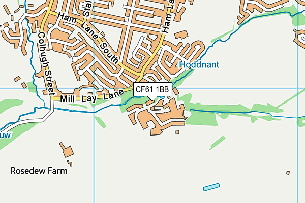 CF61 1BB map - OS VectorMap District (Ordnance Survey)