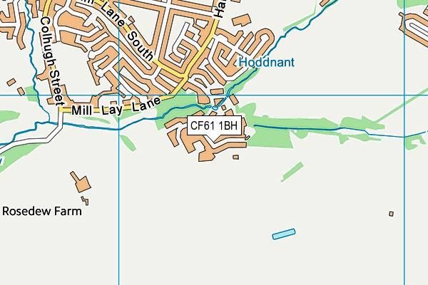 CF61 1BH map - OS VectorMap District (Ordnance Survey)