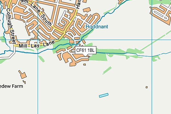 CF61 1BL map - OS VectorMap District (Ordnance Survey)