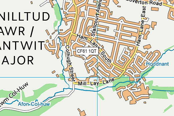 CF61 1QT map - OS VectorMap District (Ordnance Survey)