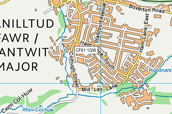 CF61 1QW map - OS VectorMap District (Ordnance Survey)