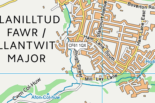 CF61 1QX map - OS VectorMap District (Ordnance Survey)