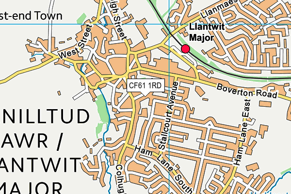 CF61 1RD map - OS VectorMap District (Ordnance Survey)