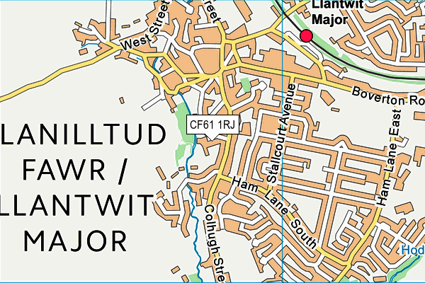 CF61 1RJ map - OS VectorMap District (Ordnance Survey)