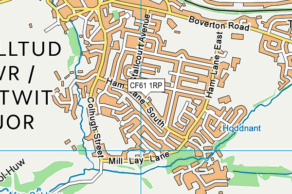 CF61 1RP map - OS VectorMap District (Ordnance Survey)
