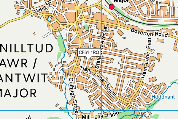 CF61 1RQ map - OS VectorMap District (Ordnance Survey)