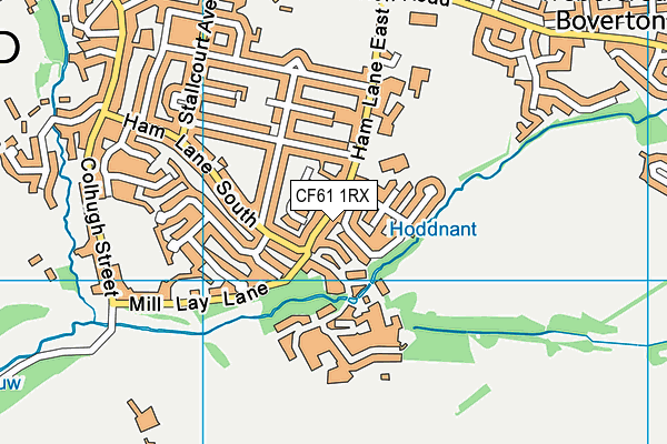 CF61 1RX map - OS VectorMap District (Ordnance Survey)