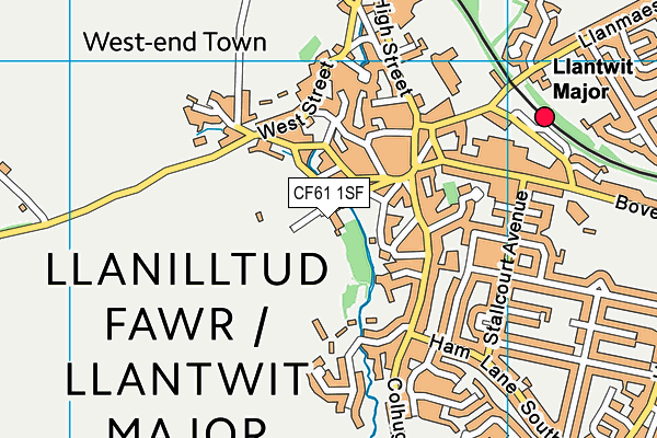 CF61 1SF map - OS VectorMap District (Ordnance Survey)