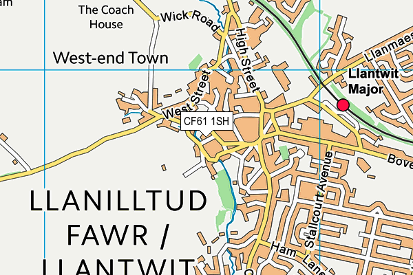 CF61 1SH map - OS VectorMap District (Ordnance Survey)