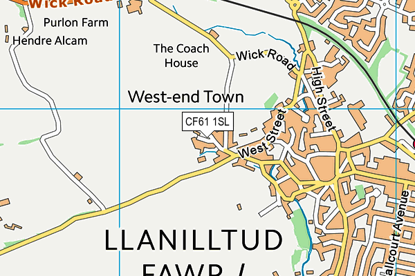 CF61 1SL map - OS VectorMap District (Ordnance Survey)