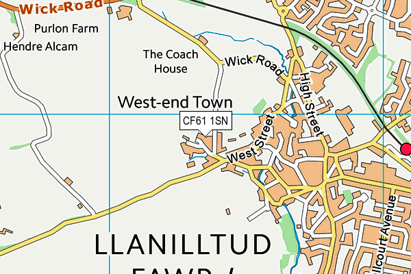 CF61 1SN map - OS VectorMap District (Ordnance Survey)