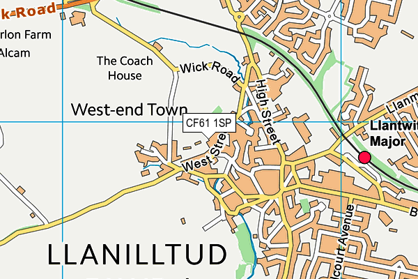 CF61 1SP map - OS VectorMap District (Ordnance Survey)